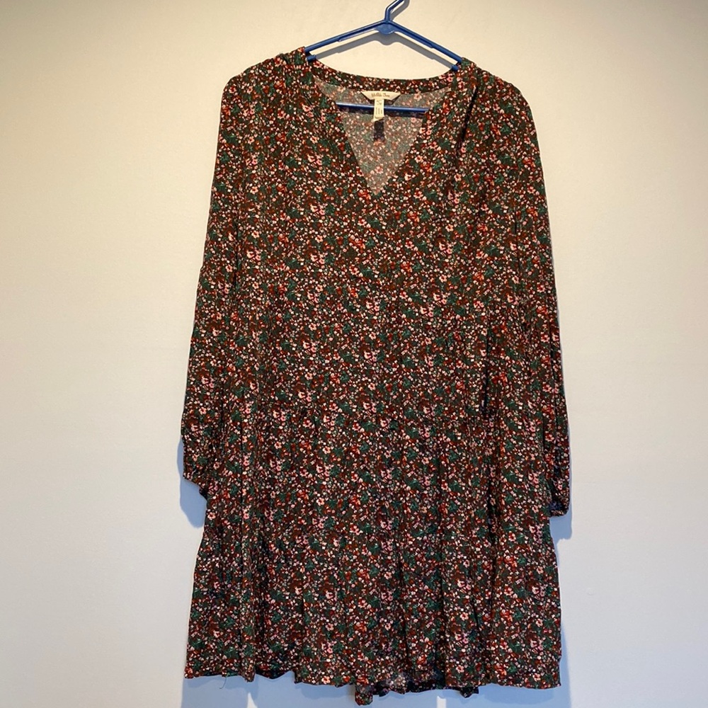 Matilda Jane Floral Long Sleeve Dress, Size Large